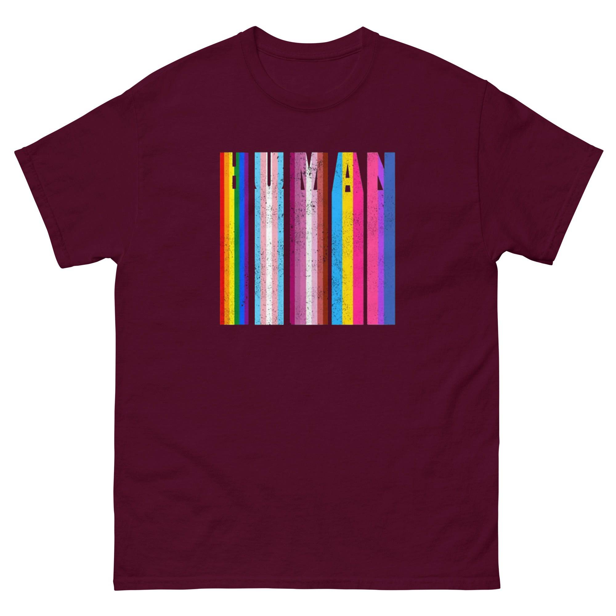 Human Melting Flag tee, view 3 — Rose Gold Co