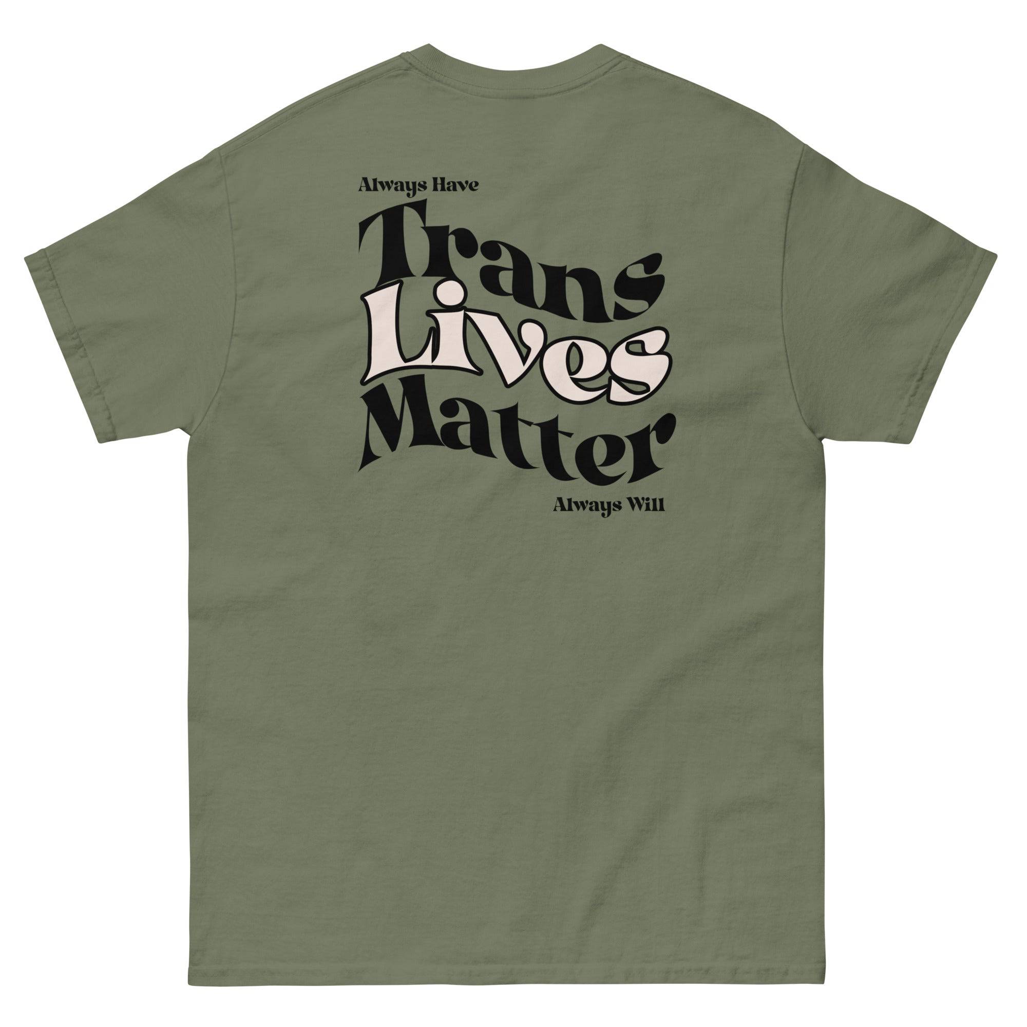 Trans Lives Matter tee, view 4 — Rose Gold Co