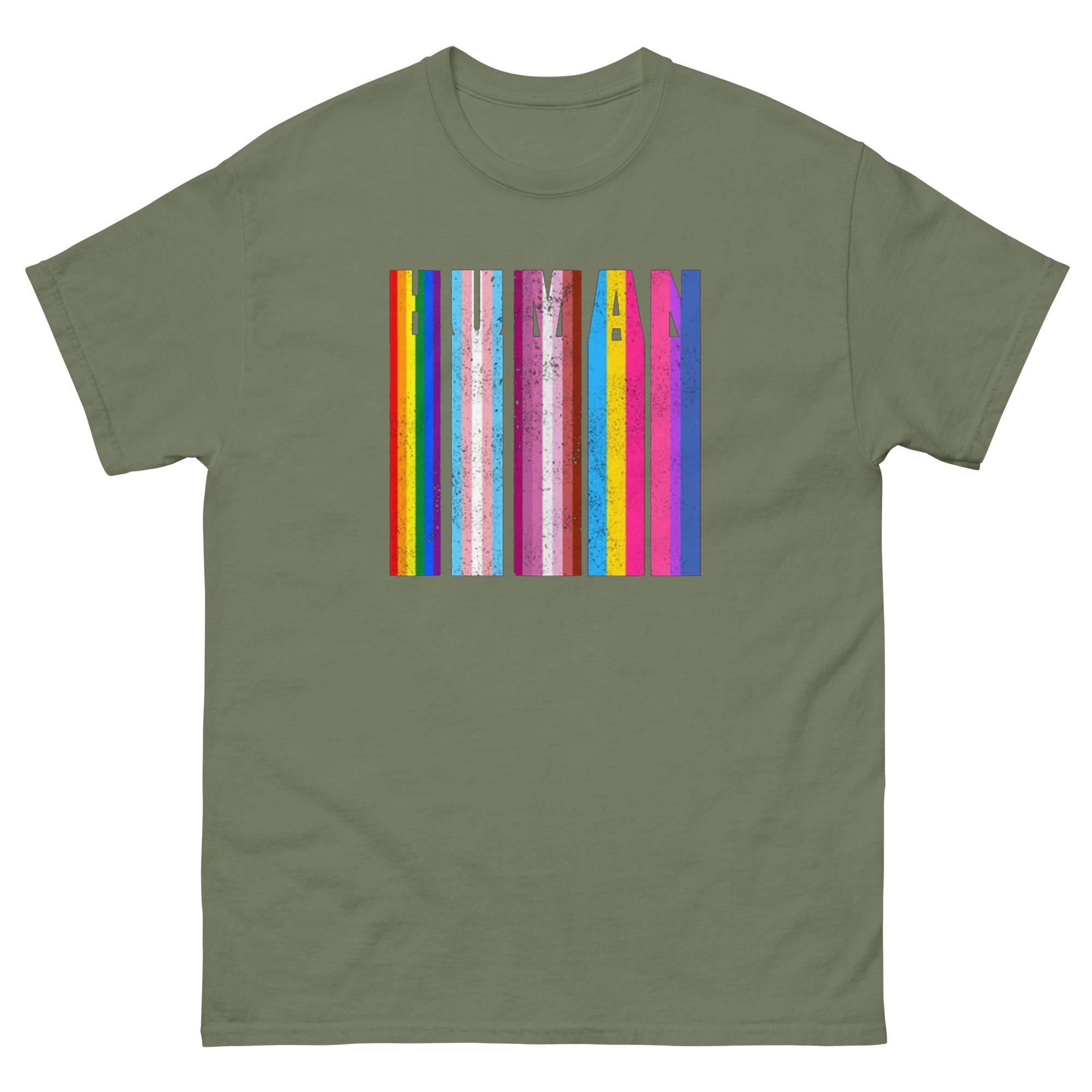 Human Melting Flag tee, view 4 — Rose Gold Co