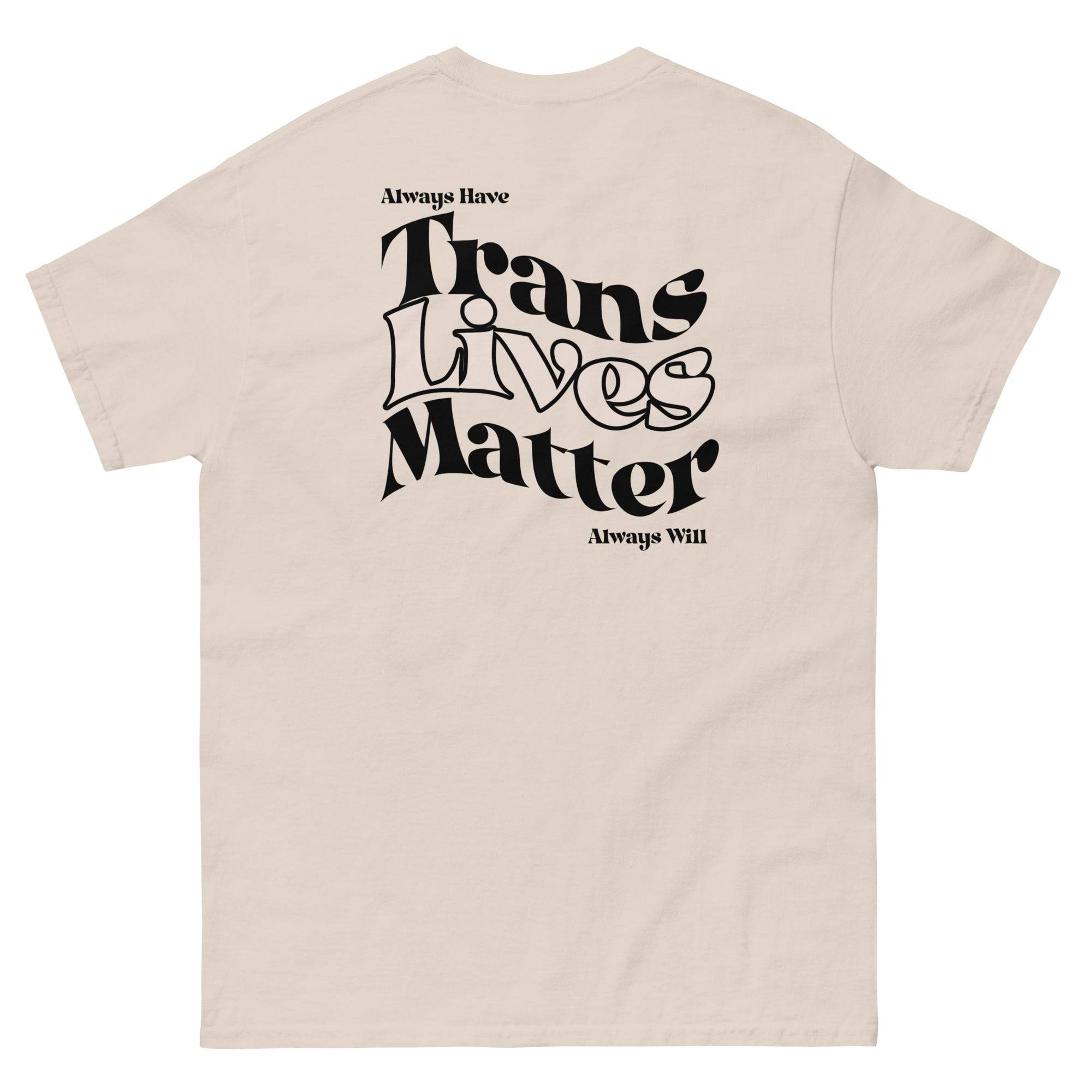 Trans Lives Matter tee, view 2 — Rose Gold Co