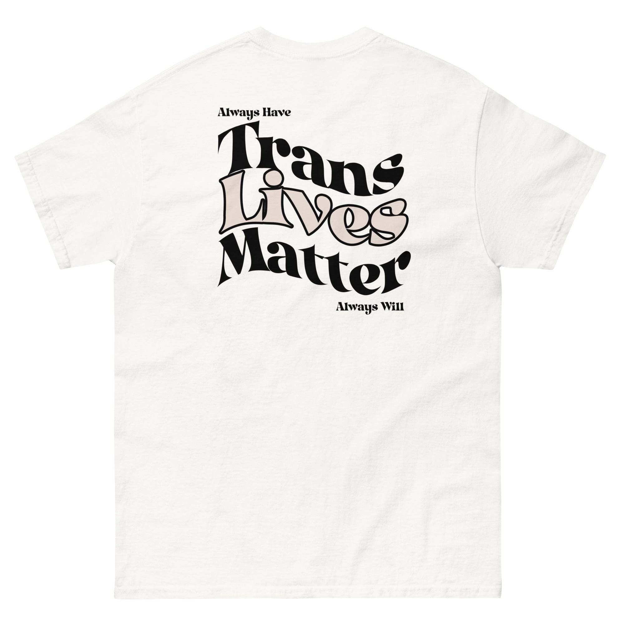 Trans Lives Matter tee, view 6 — Rose Gold Co