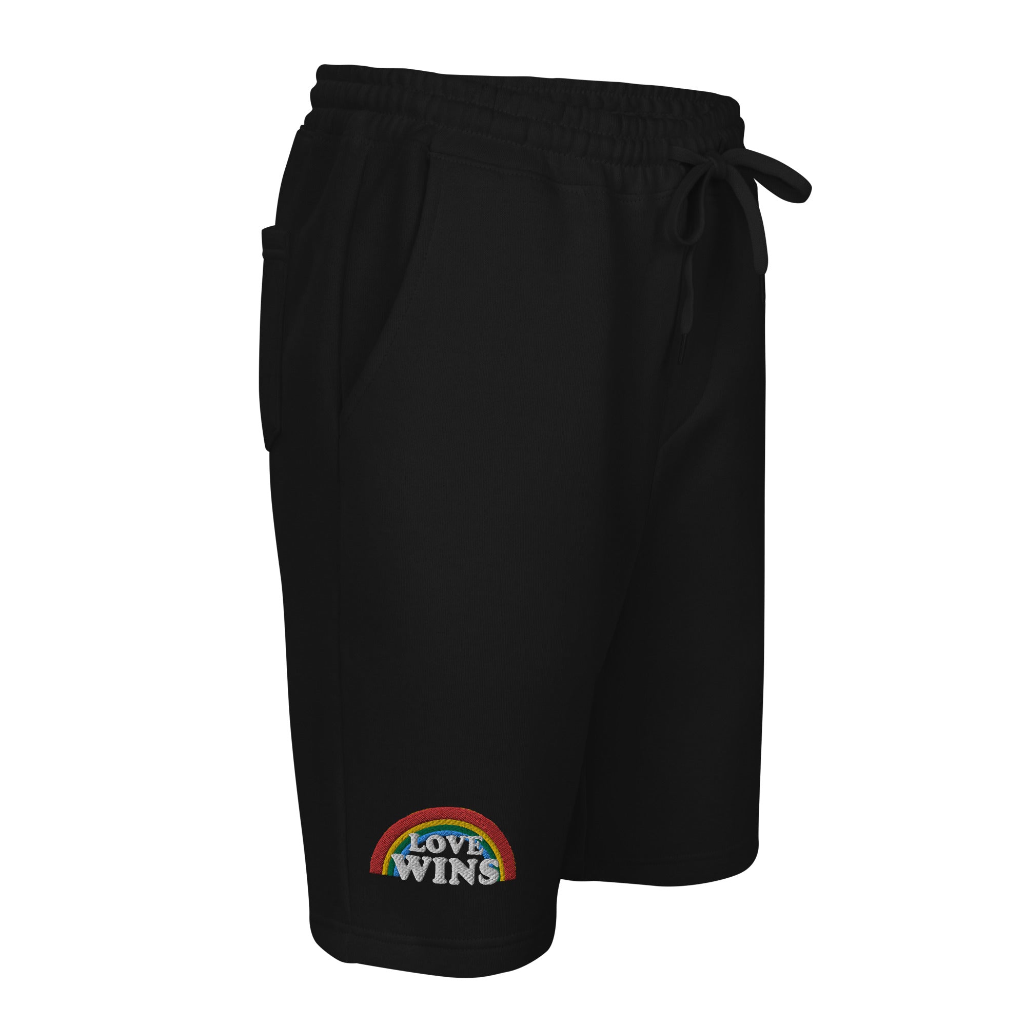 Y'all Means All fleece shorts, view 3 — Rose Gold Co