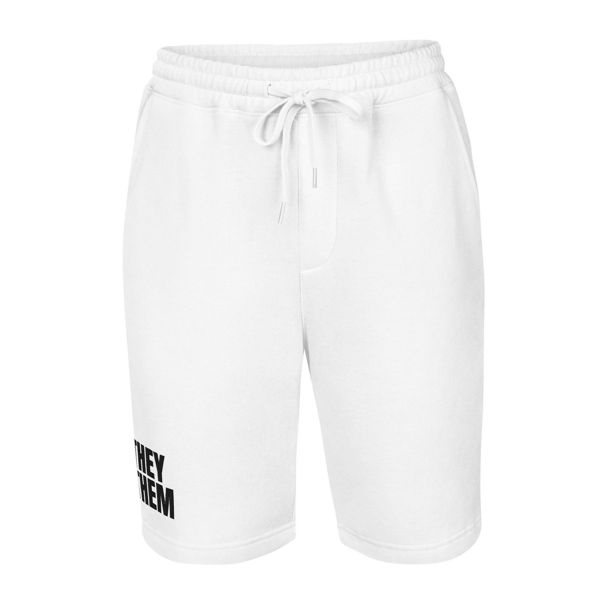 They/Them pronoun fleece shorts, view 5 — Rose Gold Co
