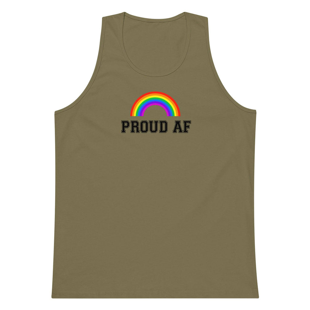 Proud AF rainbow tank top, view 7 — Rose Gold Co