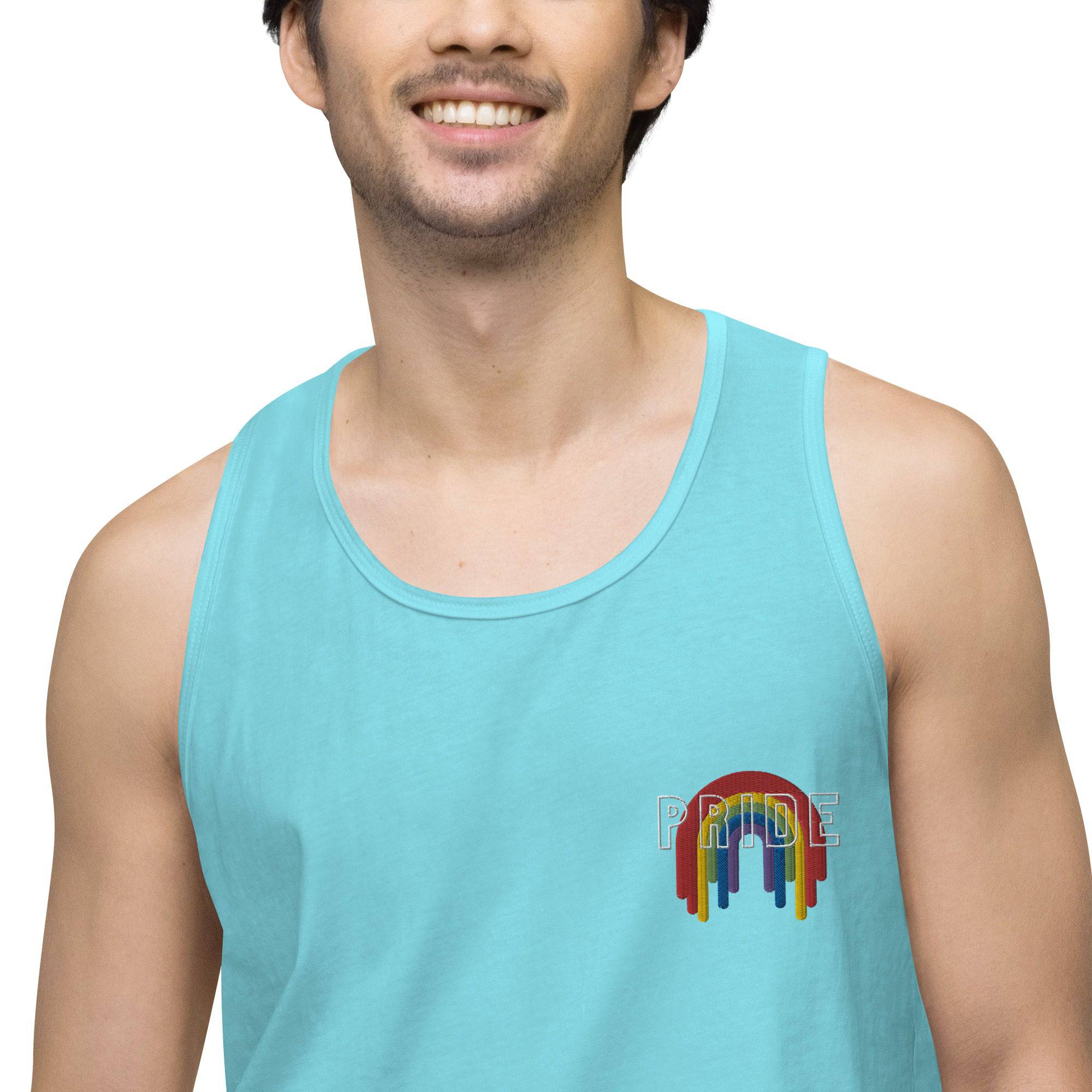 Rainbow Pride Melting premium tank top - Rose Gold Co. Shop