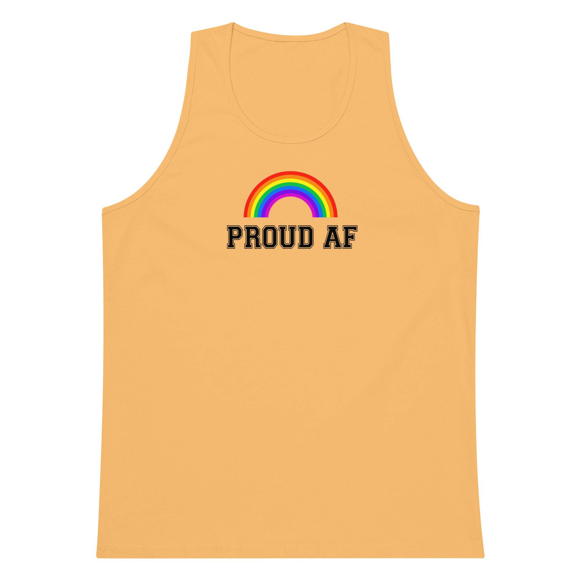 Proud AF rainbow tank top, view 9 — Rose Gold Co