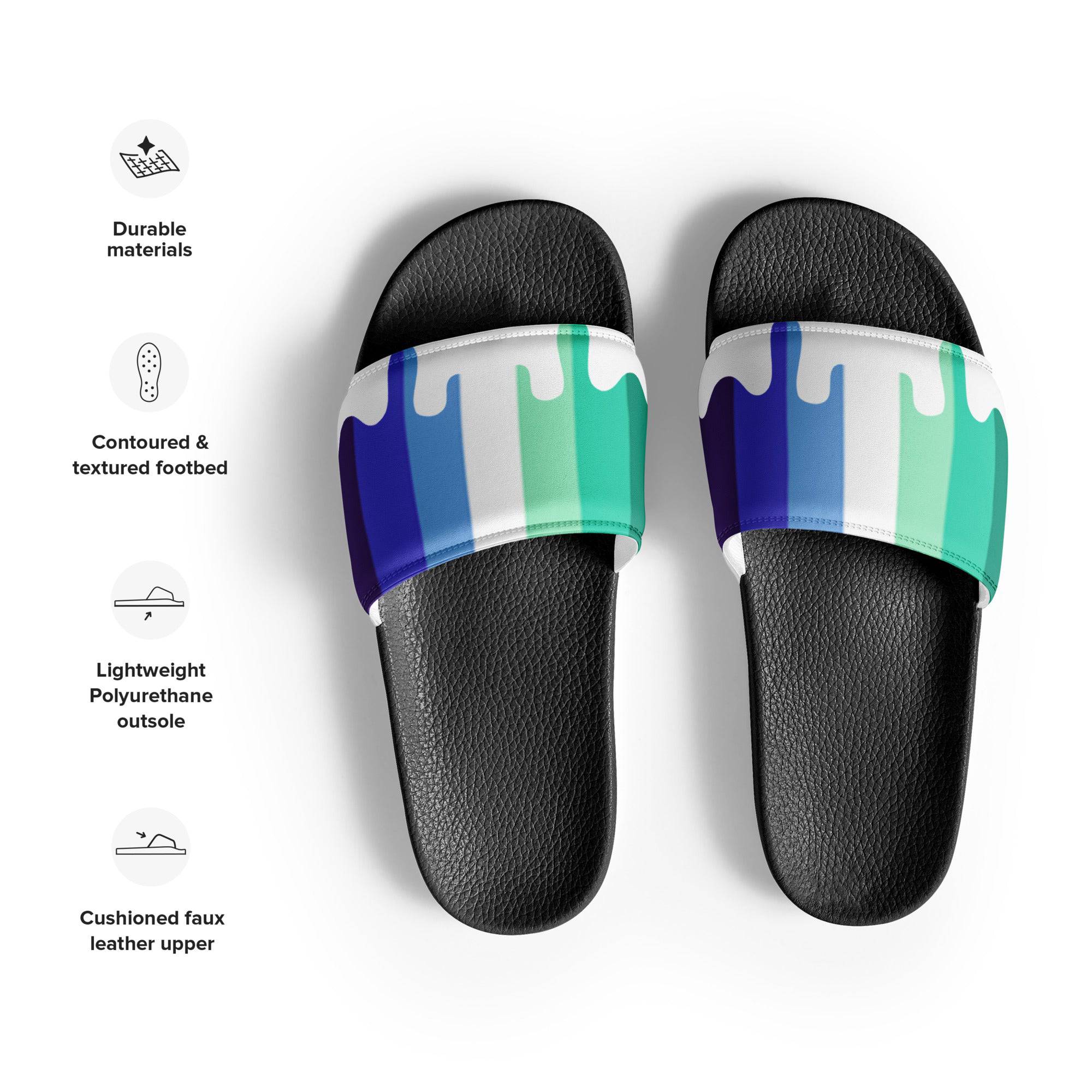 MLM pride men's slides, view 5 — Rose Gold Co
