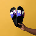 Omni melting pride flag men's slides, view 5 — Rose Gold Co