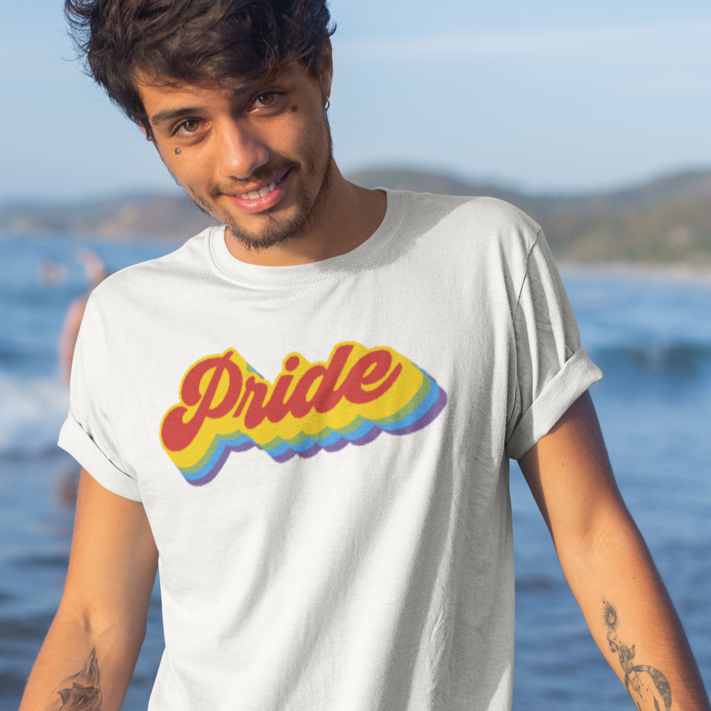 Vintage rainbow gay pride retro tee — Rose Gold Co