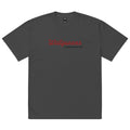 Walqueens oversized faded embroidered tee, view 6 — Rose Gold Co
