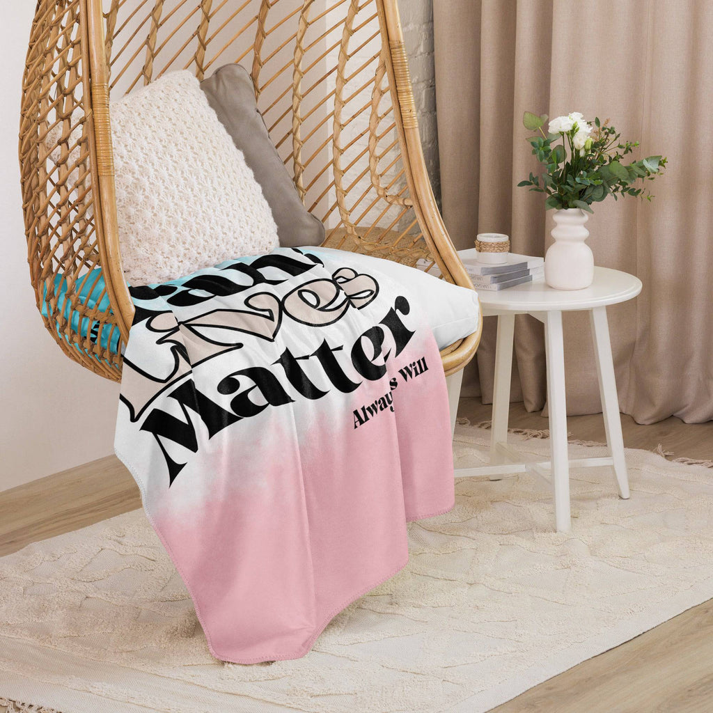 Trans Lives Matter sherpa blanket — Rose Gold Co