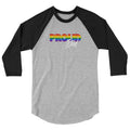 Proud Dad 3/4 sleeve raglan tee, view 2 — Rose Gold Co
