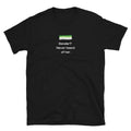 Gender Never Heard of Her agender tee, front view — Rose Gold Co