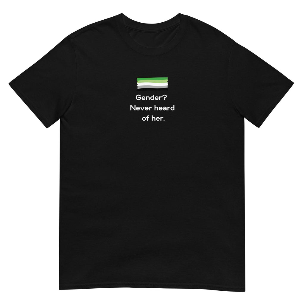 Gender Never Heard of Her agender tee, view 4 — Rose Gold Co