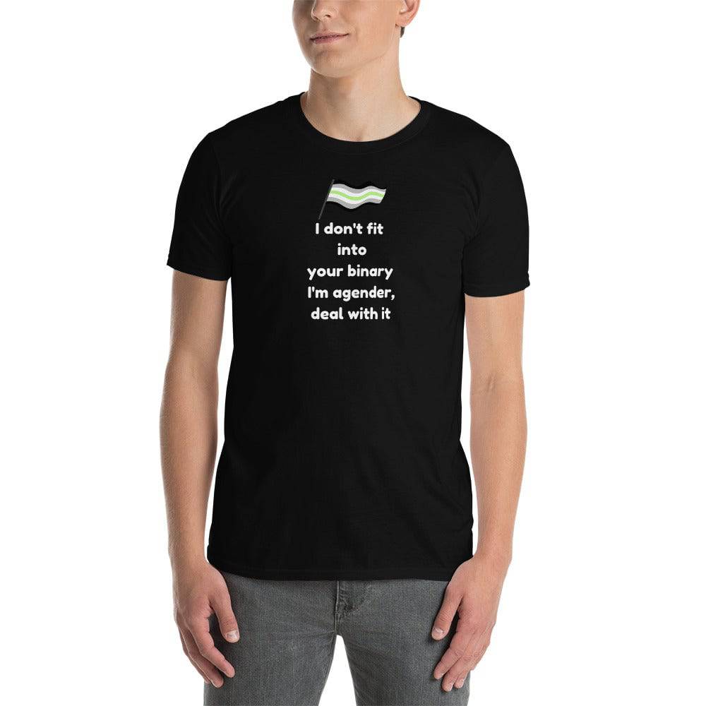 Agender Deal With It tee, view 4 — Rose Gold Co