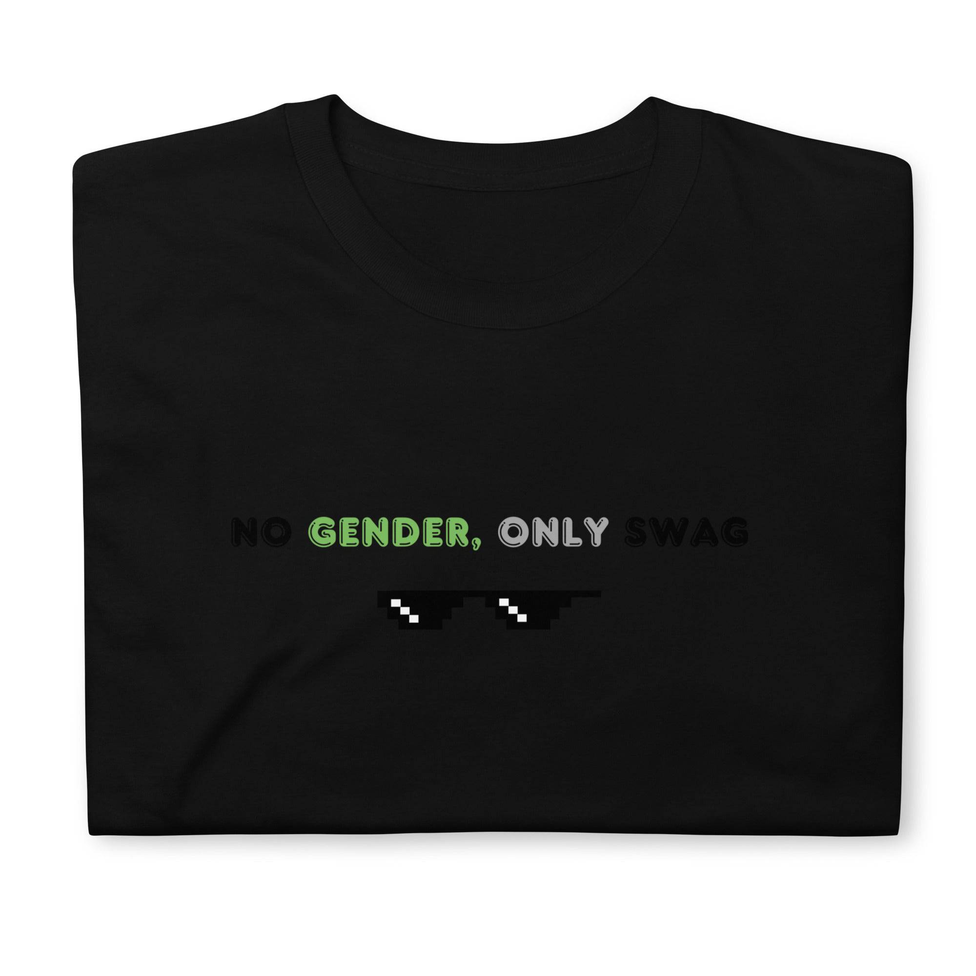 No Gender Only Swag agender tee, view 4 — Rose Gold Co