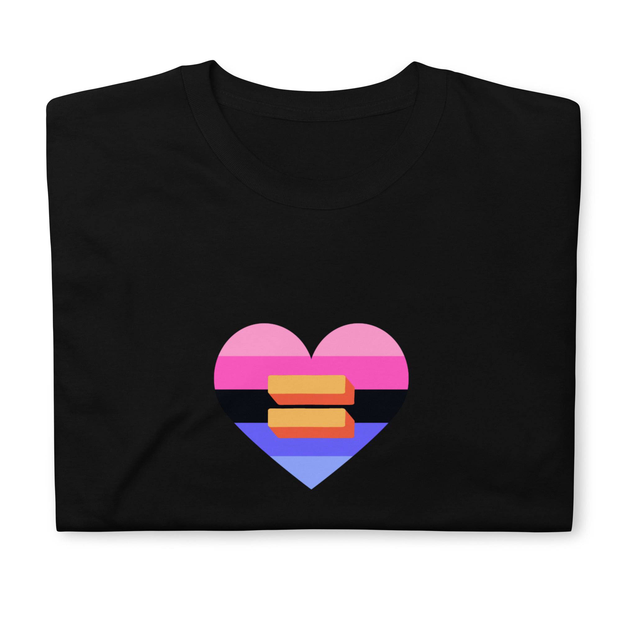 Omni heart pride tee, view 2 — Rose Gold Co