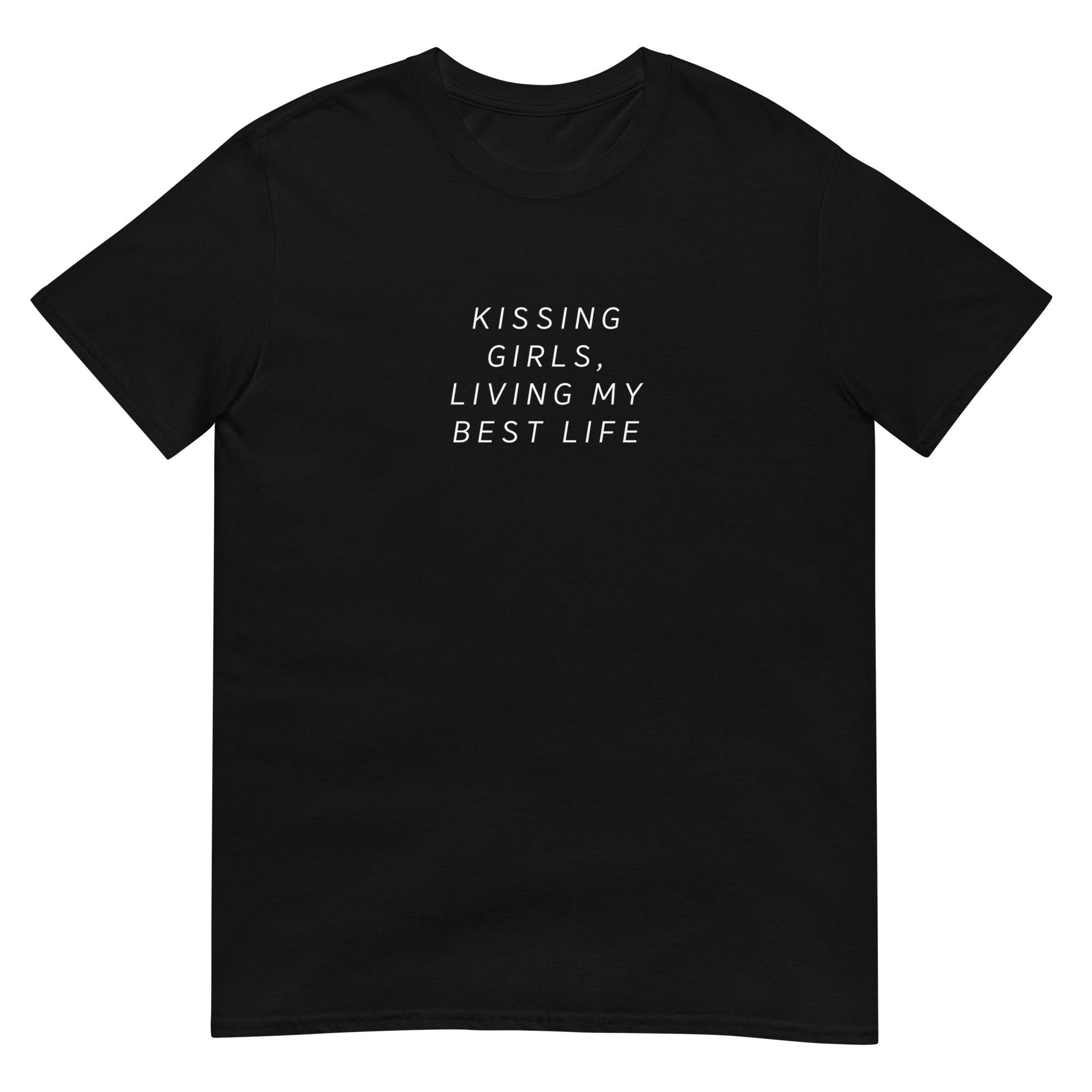 Kissing Girls WLW pride tee, view 3 — Rose Gold Co