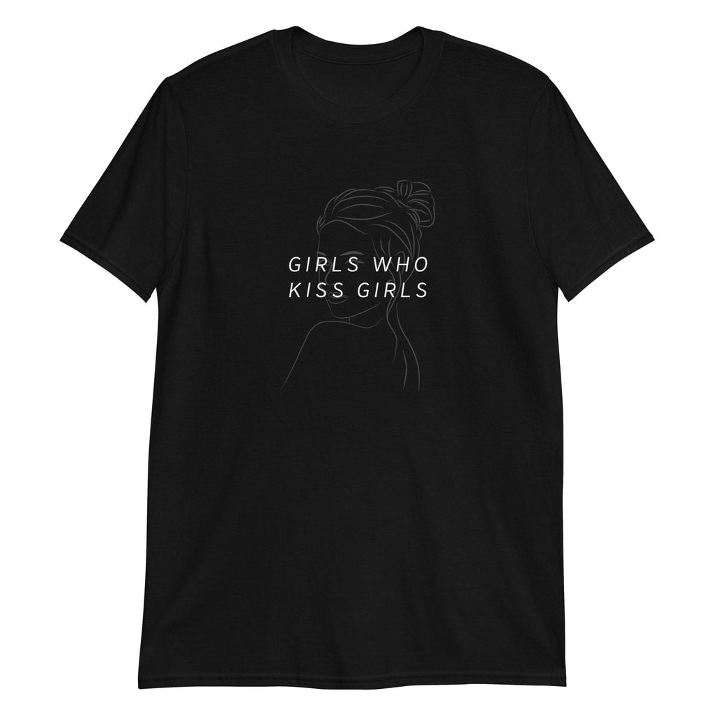 Girls Who Kiss Girls lesbian tee, view 3 — Rose Gold Co