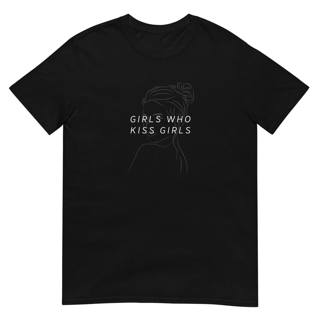 Girls Who Kiss Girls lesbian tee, view 4 — Rose Gold Co