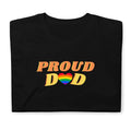 Proud Dad LGBT ally pride t-shirt, front view — Rose Gold Co