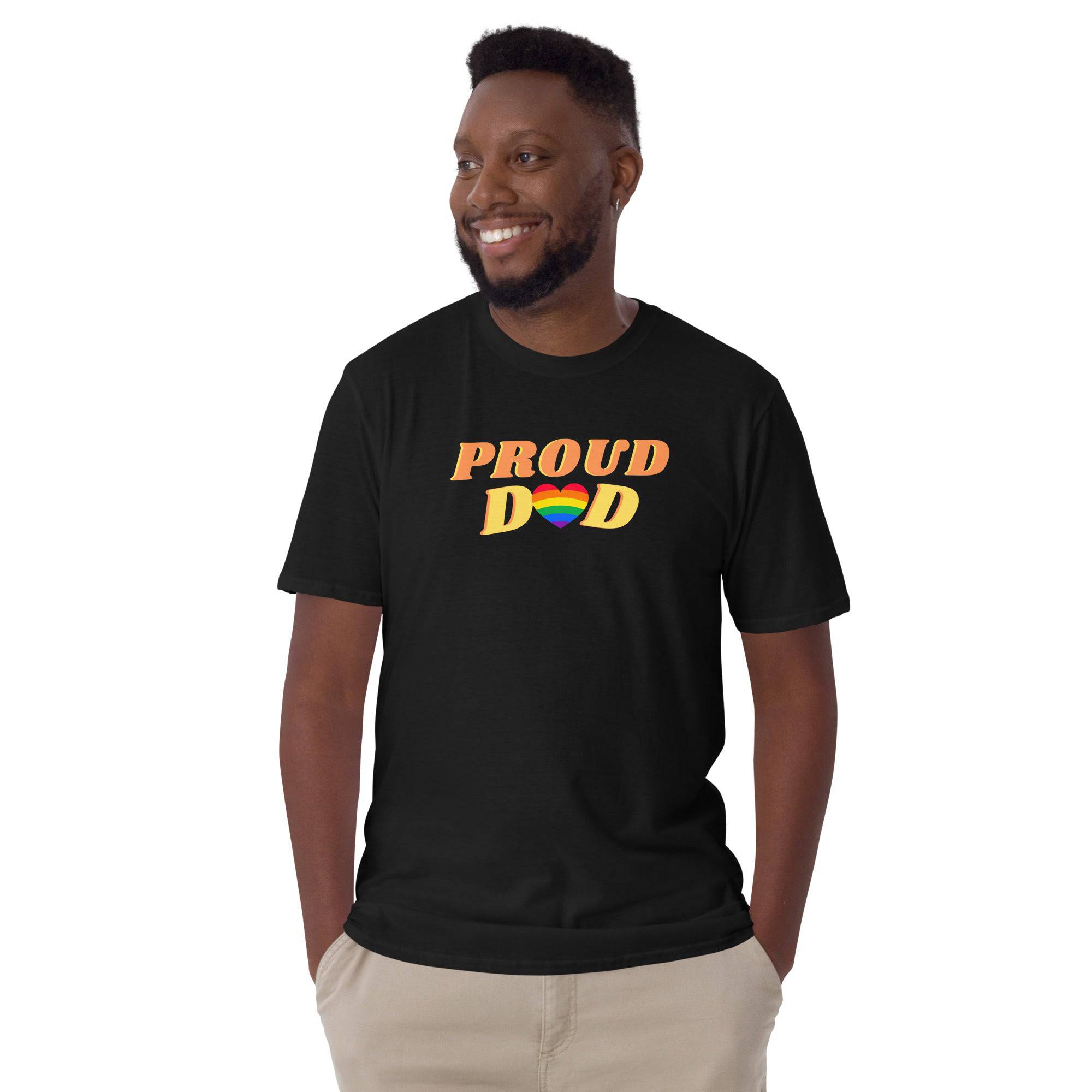 Proud Dad LGBT ally pride t-shirt, view 3 — Rose Gold Co