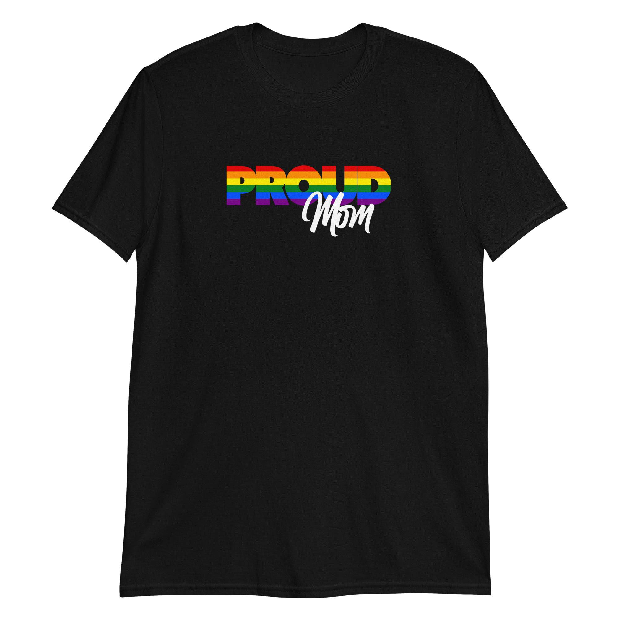 Proud Mom rainbow print ally t-shirt, view 4 — Rose Gold Co