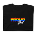 Proud Dad rainbow pride t-shirt, front view — Rose Gold Co