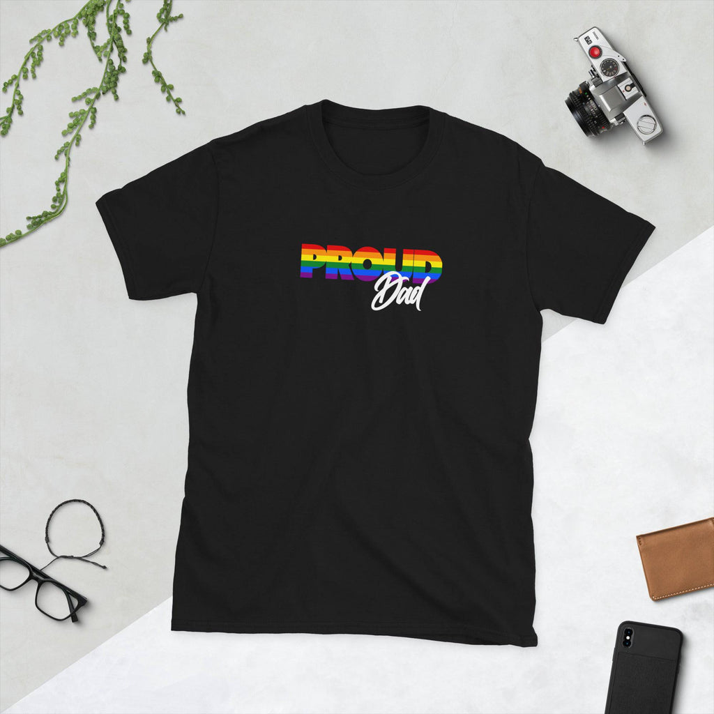 Proud Dad rainbow pride t-shirt, view 4 — Rose Gold Co