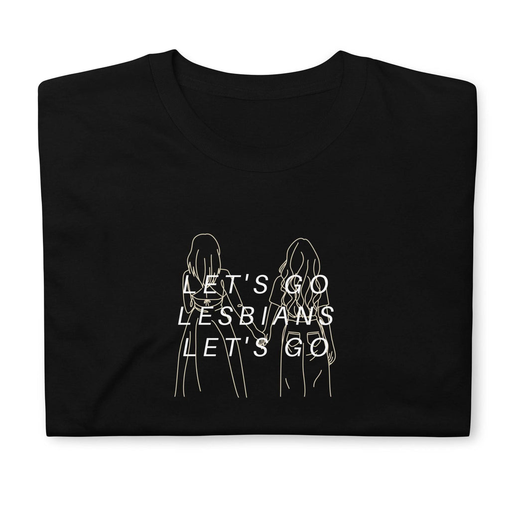 Let's Go Lesbians pride t-shirt, view 2 — Rose Gold Co