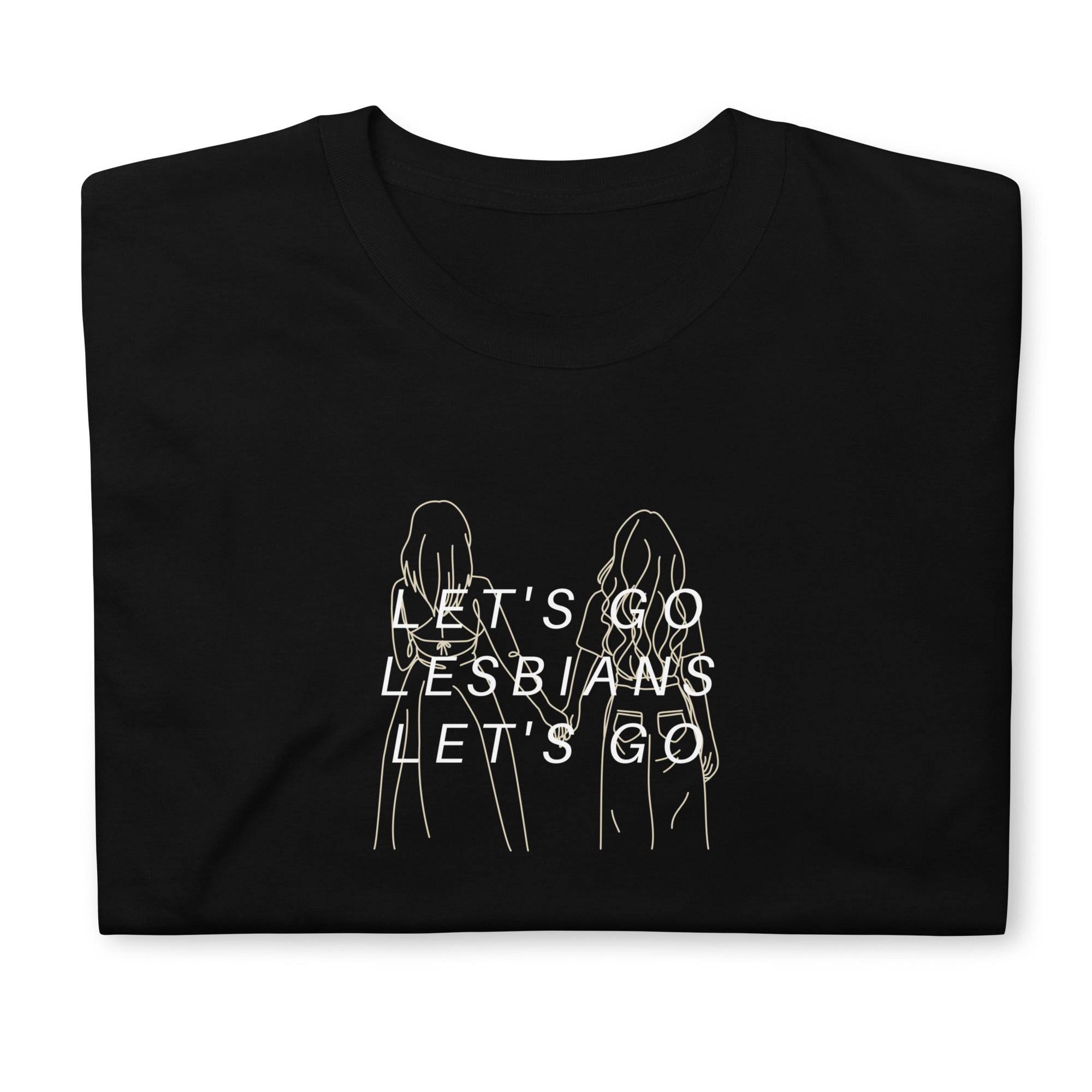 Let's Go Lesbians pride t-shirt, view 2 — Rose Gold Co