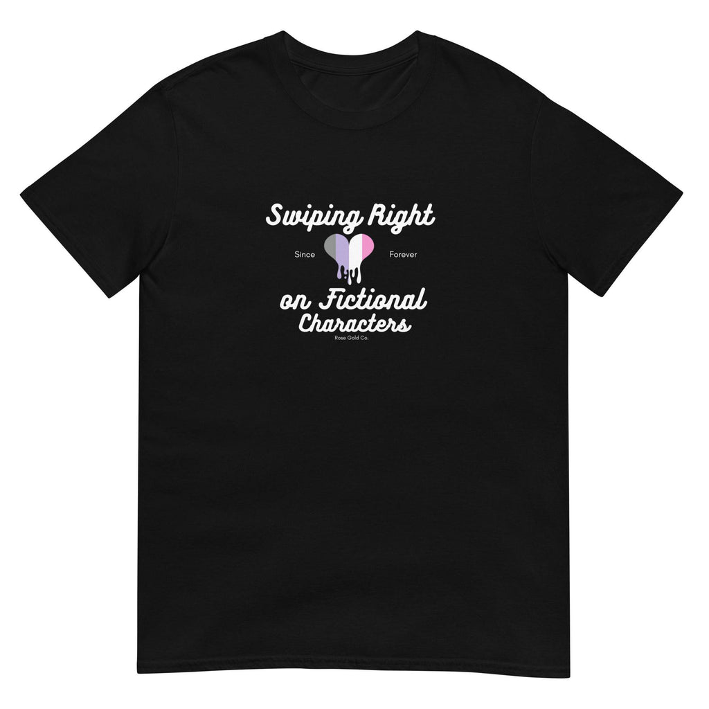 Cupioromantic fictional character t-shirt, view 2 — Rose Gold Co