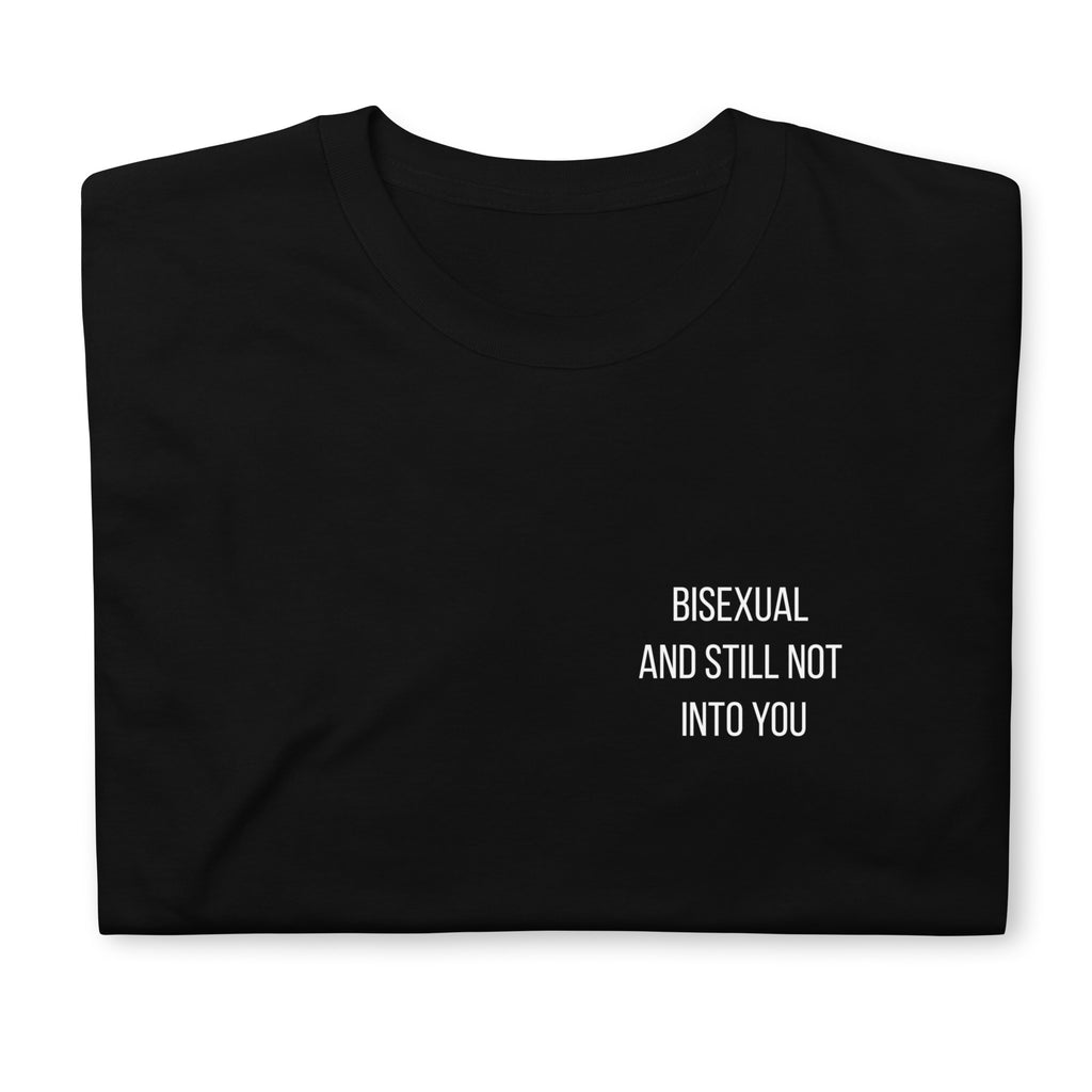 Bisexual & Still Not Into You distressed tee, view 5 — Rose Gold Co
