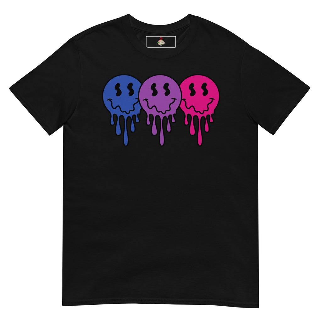 Bisexual pride smiley face tee — Rose Gold Co