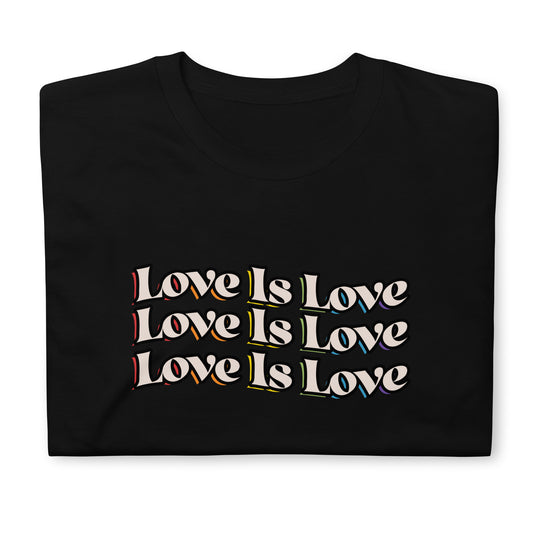 Love is Love Rainbow Shadow Unisex T-Shirt - Rose Gold Co. Shop