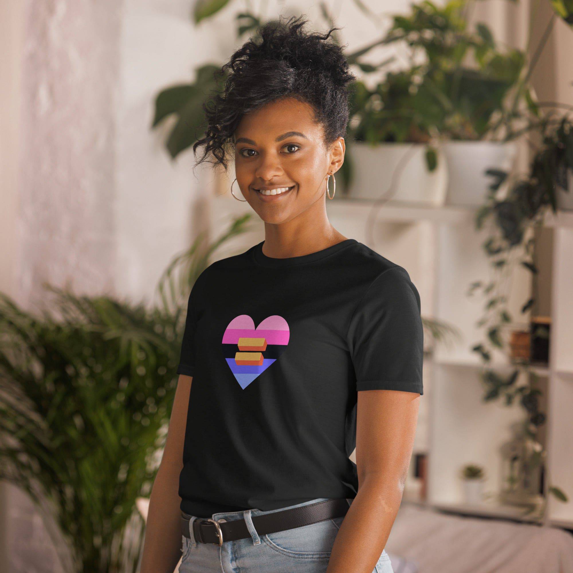 Omni heart pride tee, view 4 — Rose Gold Co