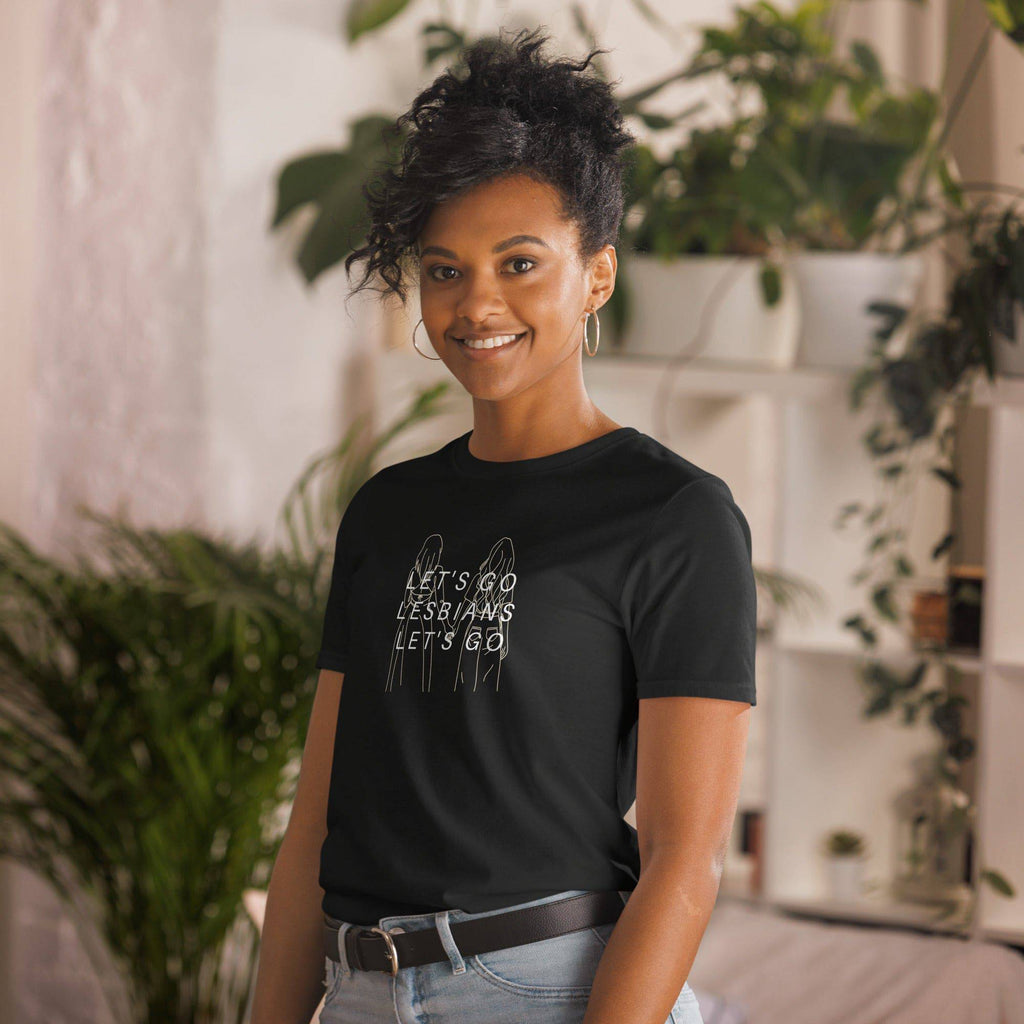 Let's Go Lesbians pride t-shirt, view 5 — Rose Gold Co