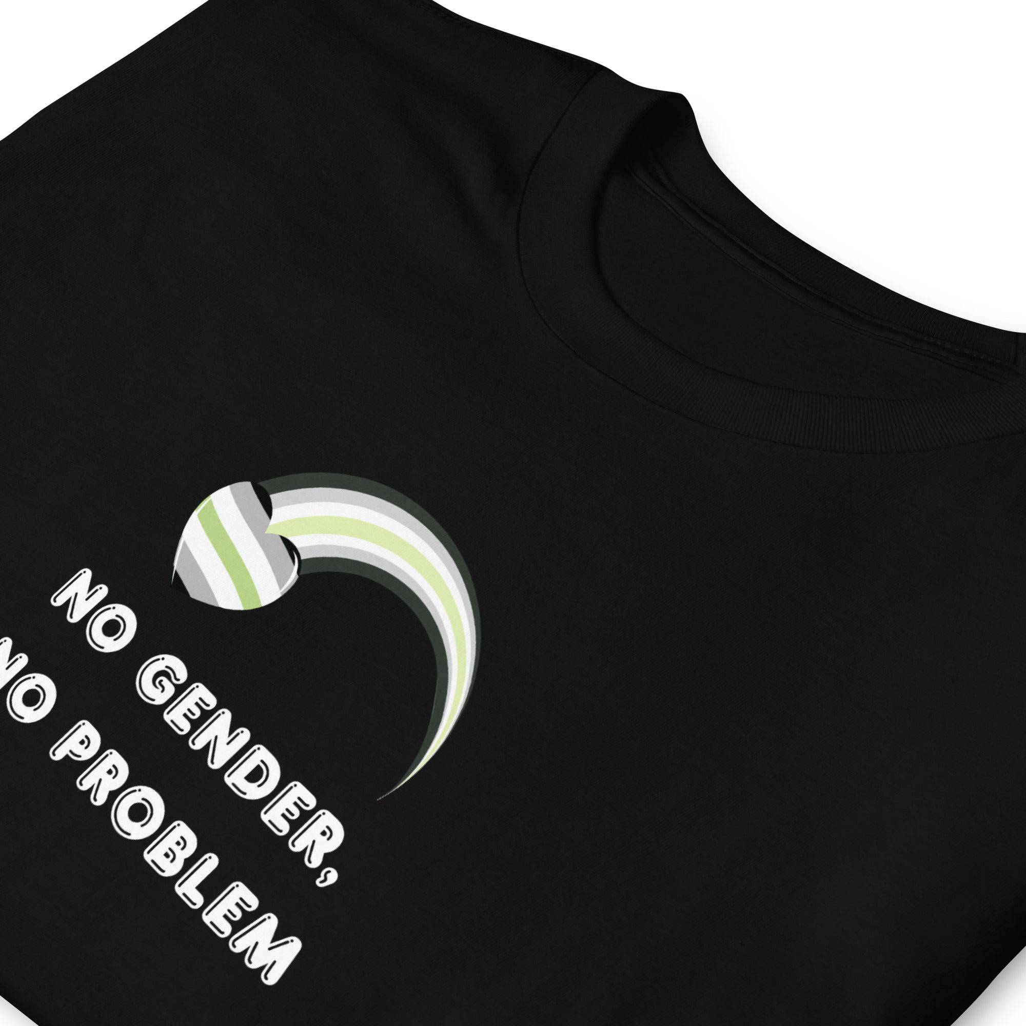No Gender No Problem agender tee, view 3 — Rose Gold Co