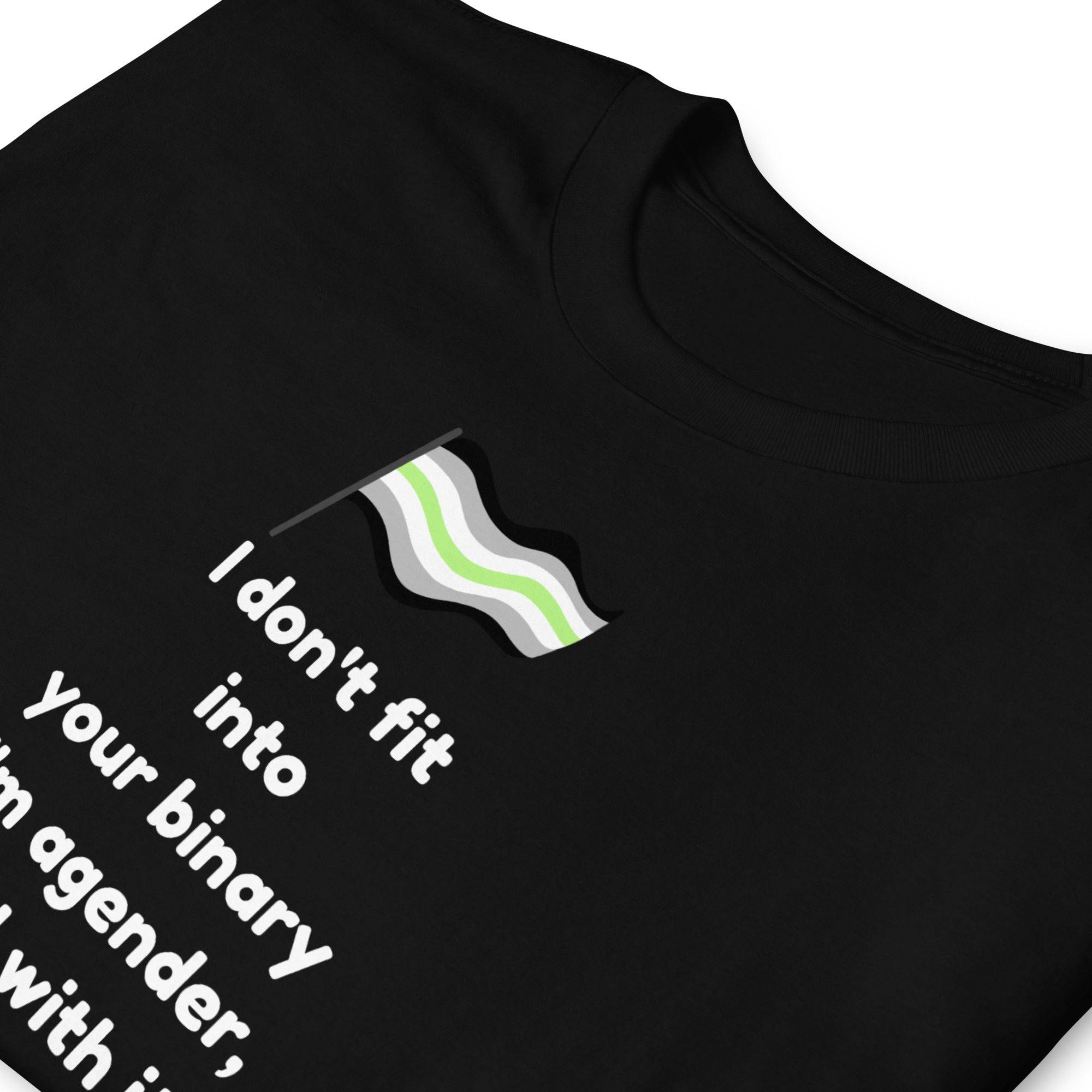 Agender Deal With It tee, view 3 — Rose Gold Co