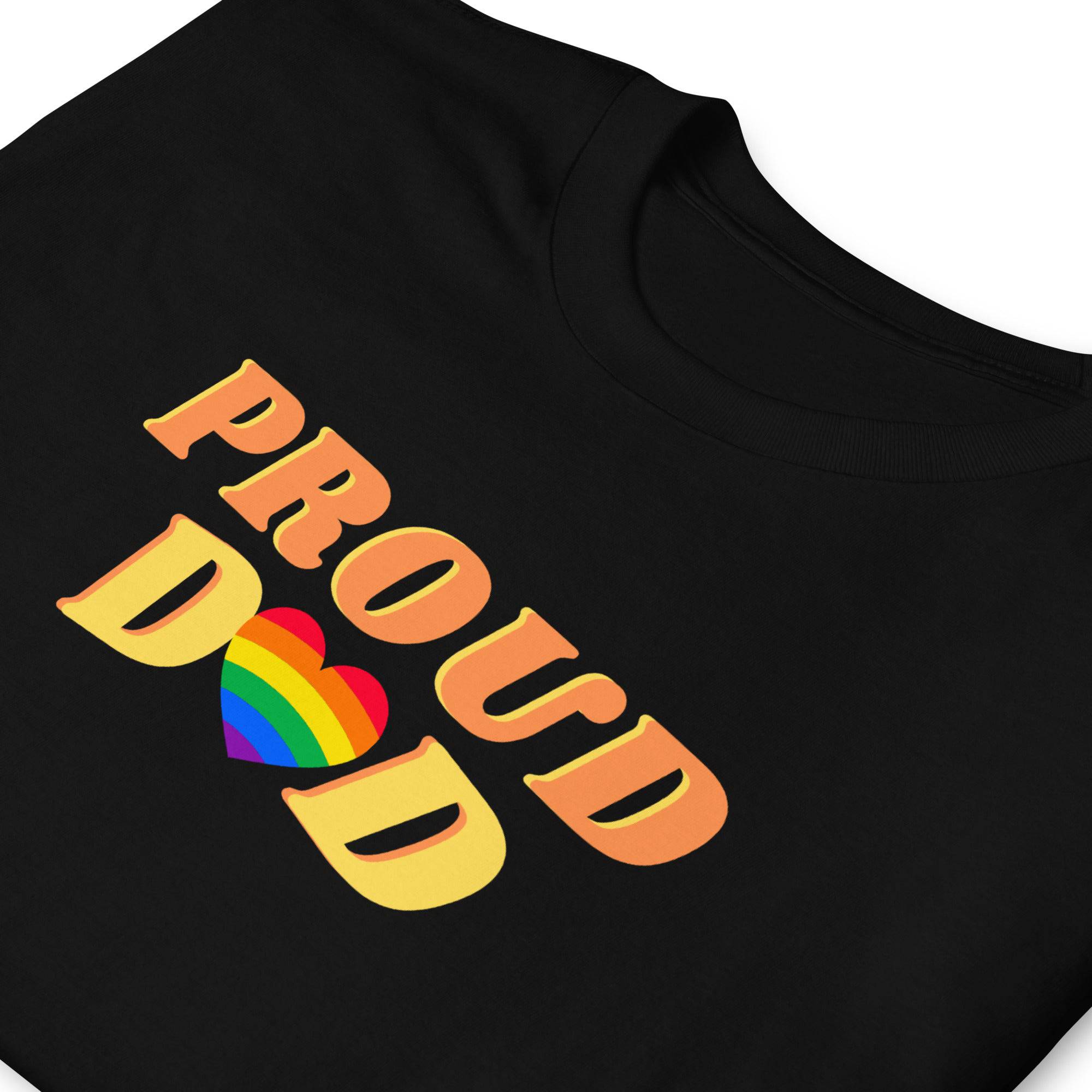 Proud Dad LGBT ally pride t-shirt, view 4 — Rose Gold Co