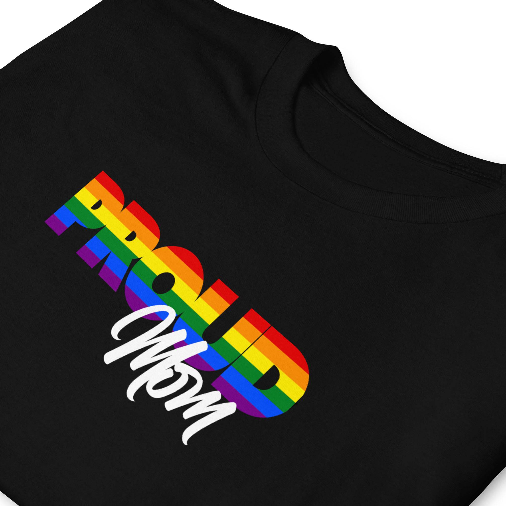 Proud Mom rainbow print ally t-shirt, view 5 — Rose Gold Co