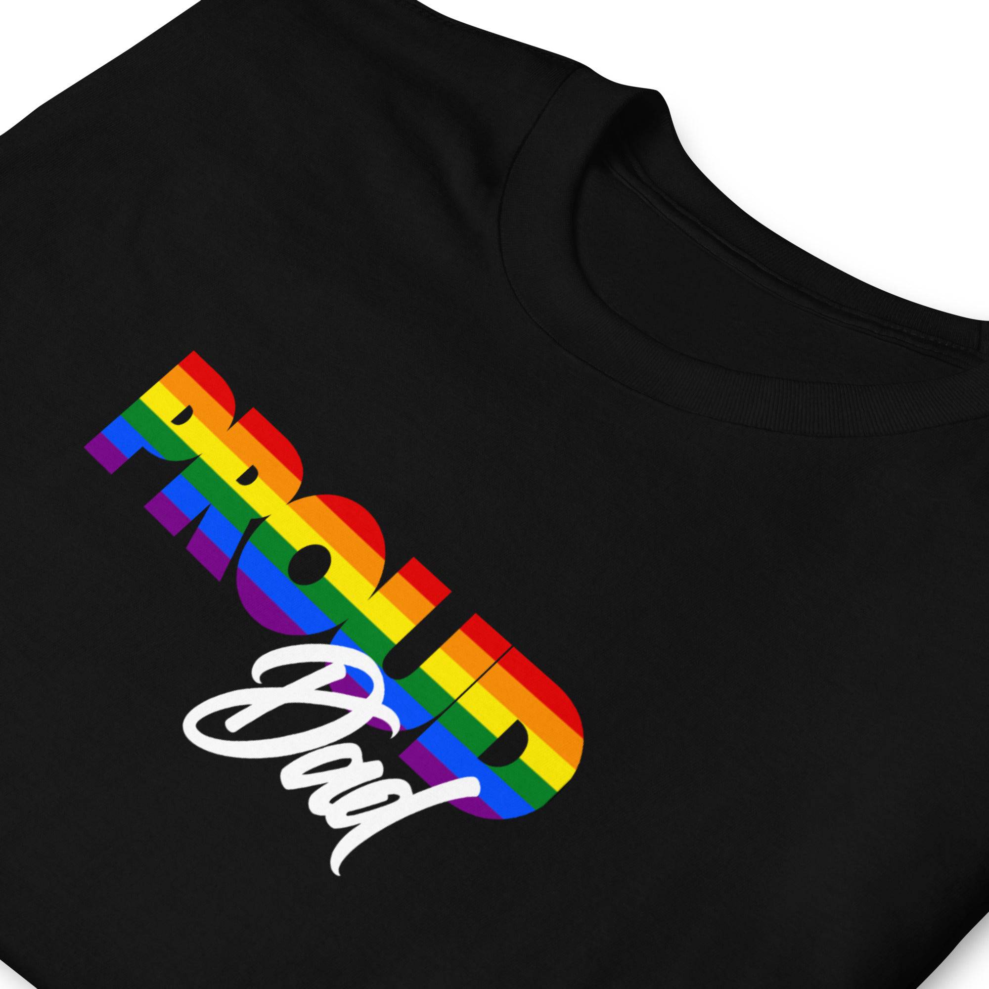 Proud Dad rainbow pride t-shirt, view 5 — Rose Gold Co