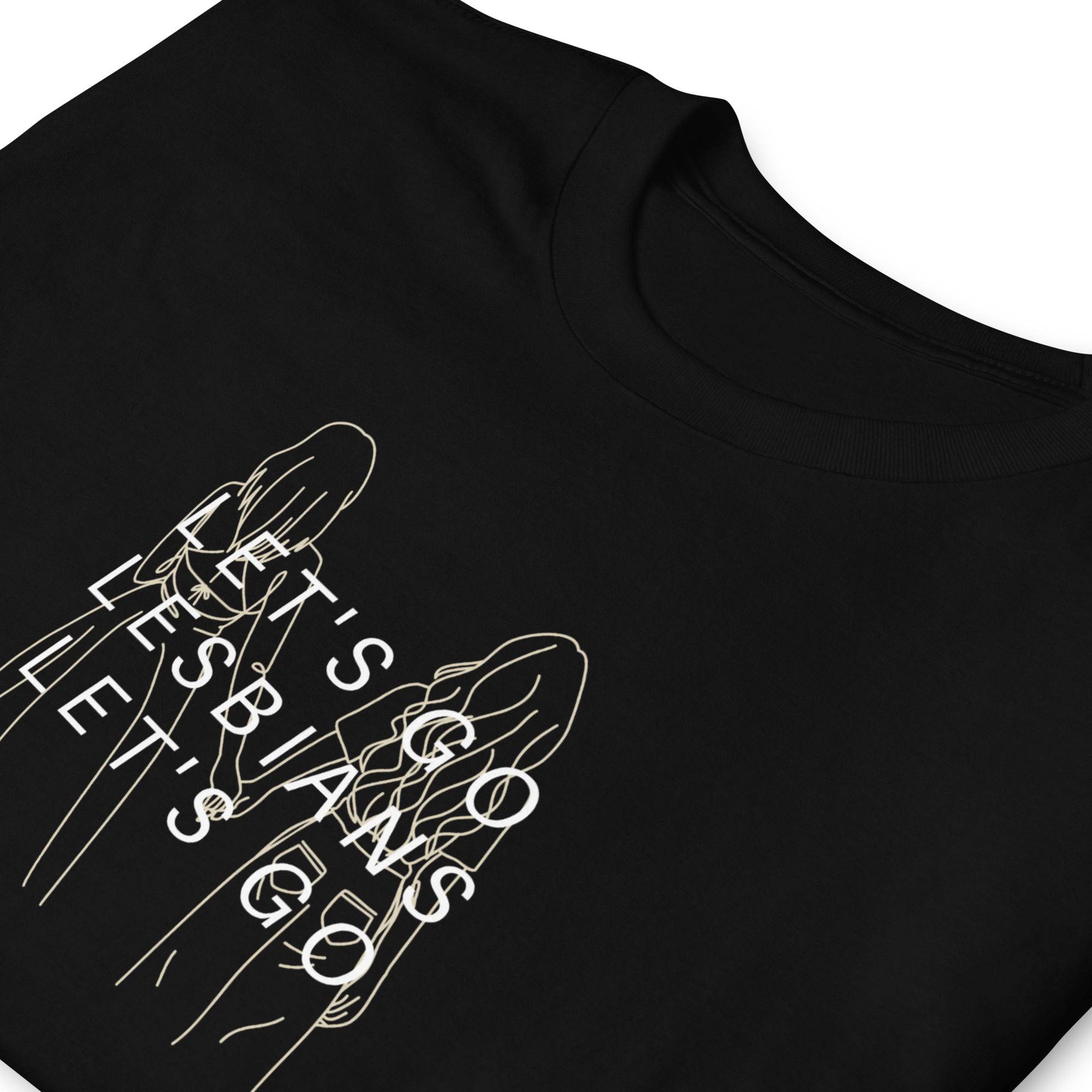 Let's Go Lesbians pride t-shirt, view 4 — Rose Gold Co