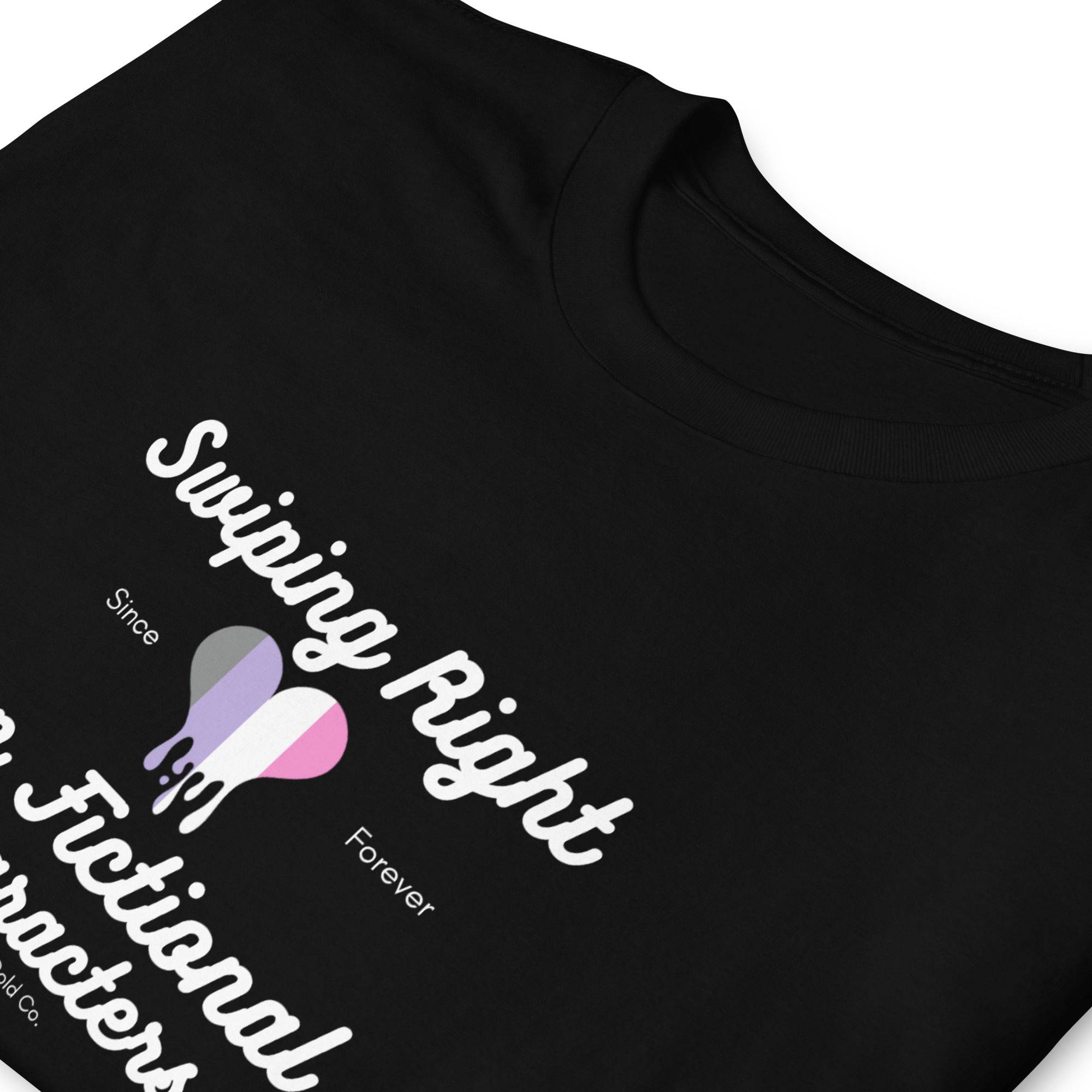 Cupioromantic fictional character t-shirt, view 3 — Rose Gold Co