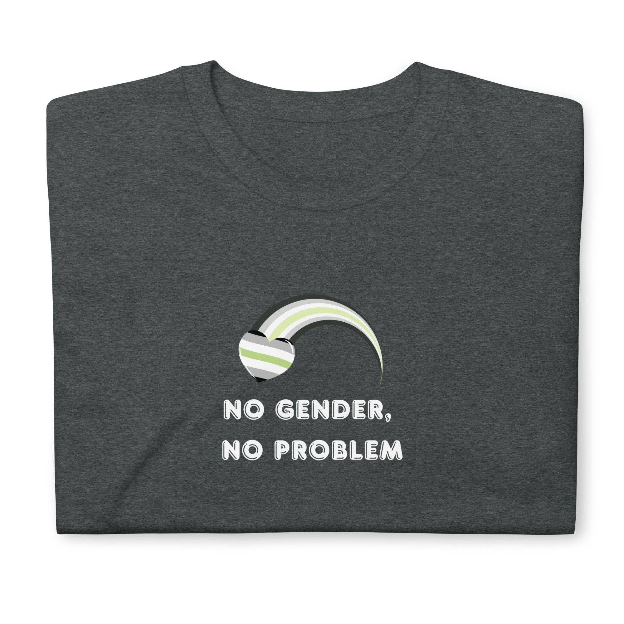 No Gender No Problem agender tee, view 6 — Rose Gold Co