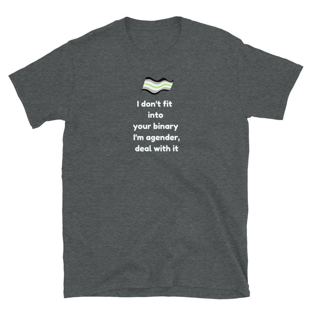 Agender Deal With It tee, view 6 — Rose Gold Co