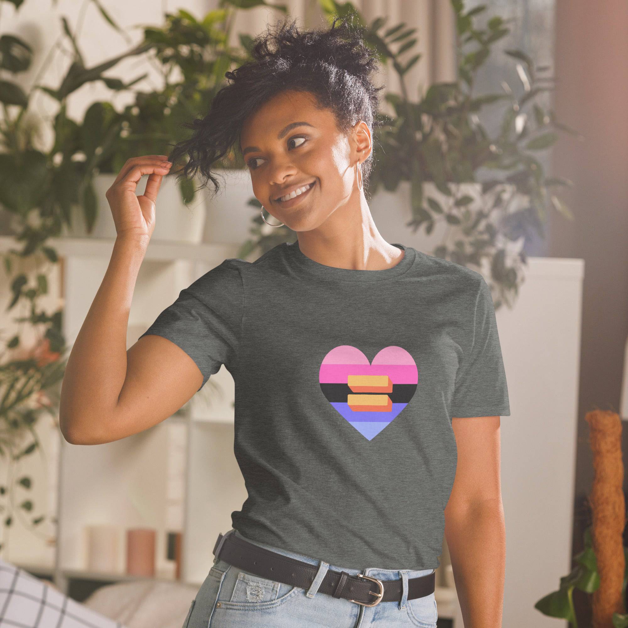 Omni heart pride tee, view 7 — Rose Gold Co
