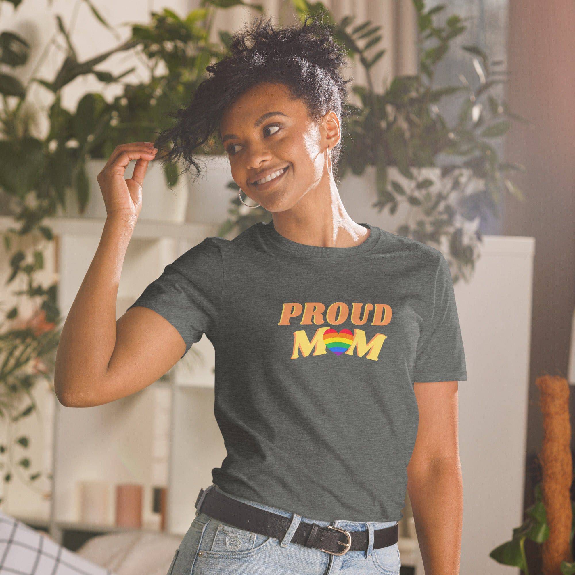 Proud Mom rainbow pride t-shirt, view 8 — Rose Gold Co