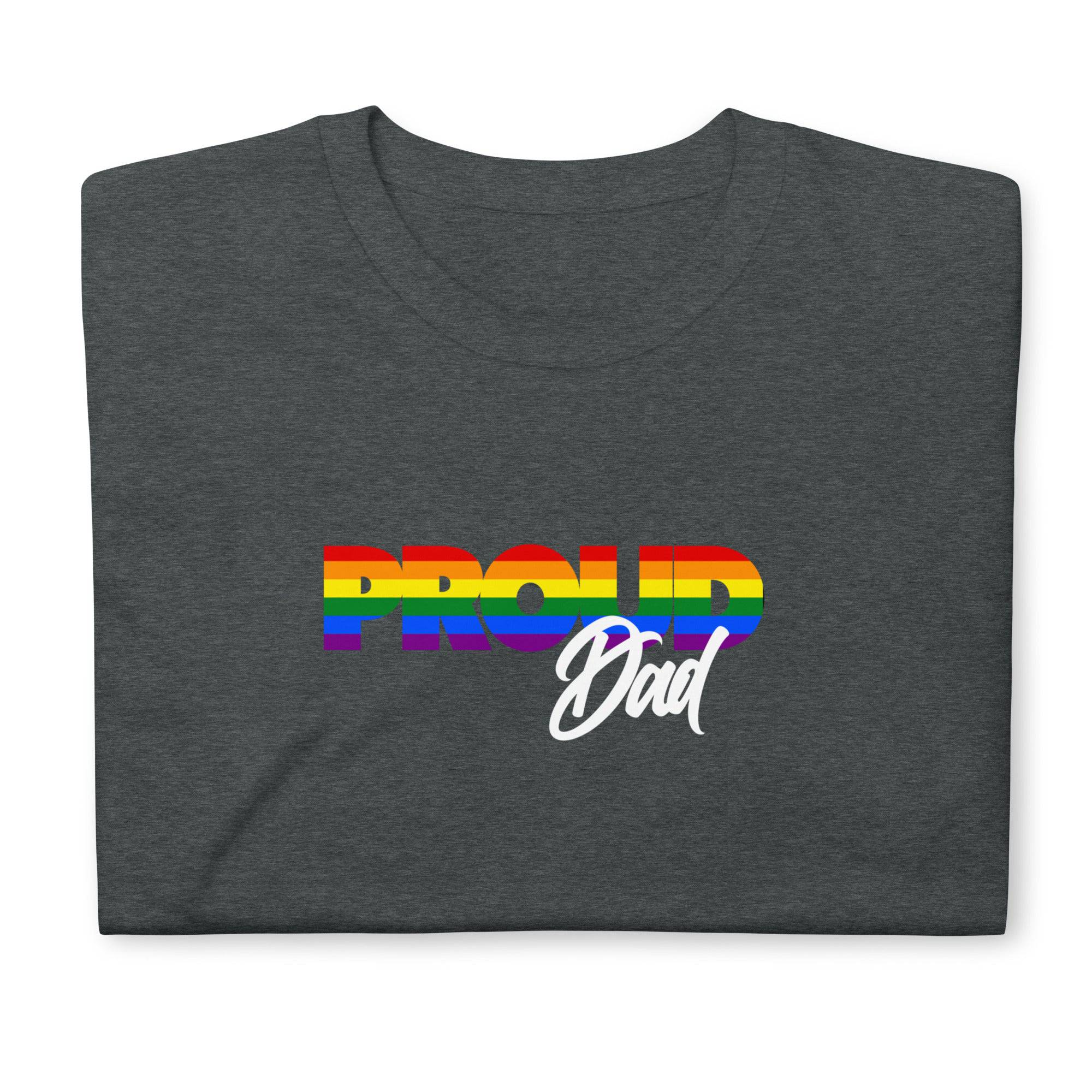Proud Dad rainbow pride t-shirt, view 8 — Rose Gold Co