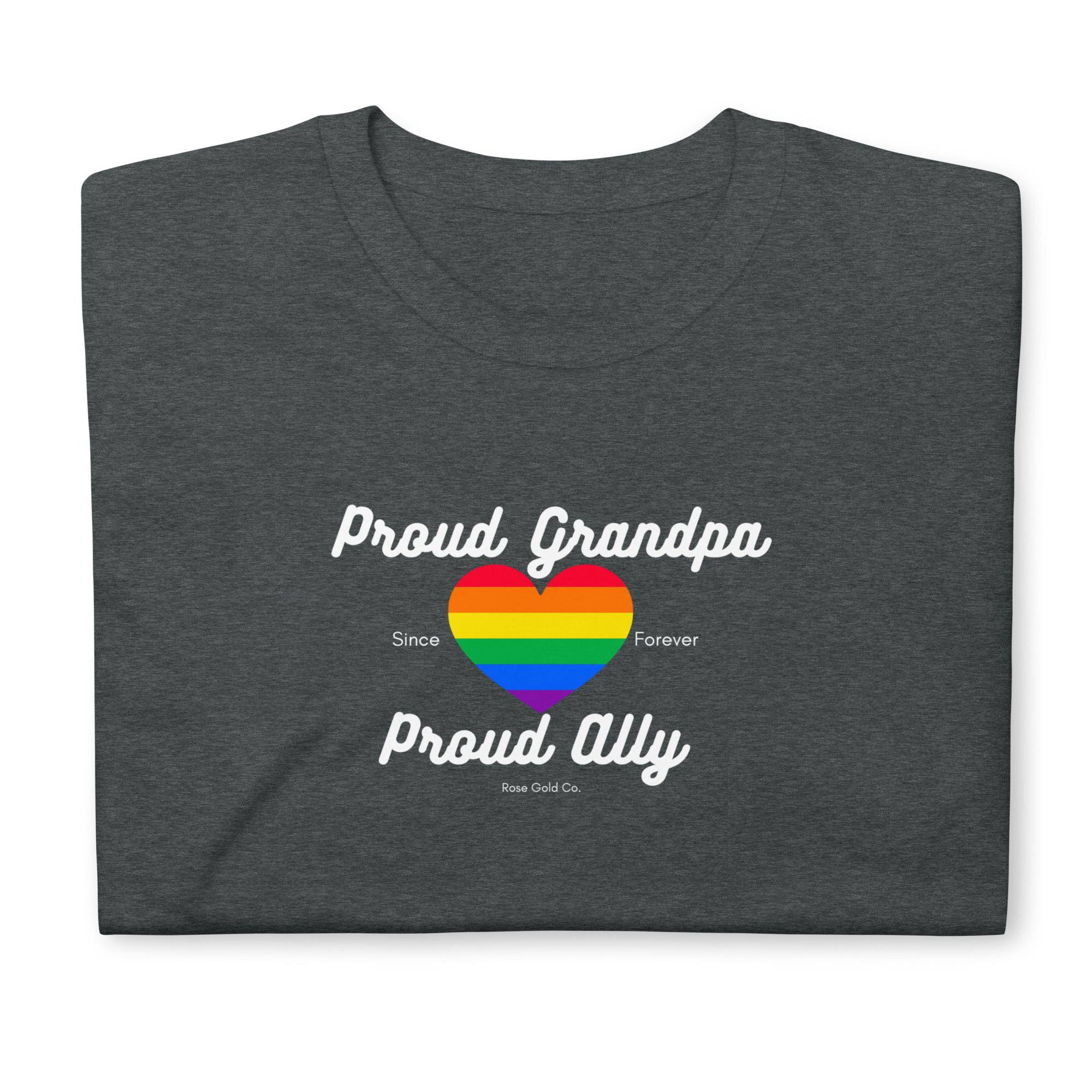 Proud Grandpa ally pride t-shirt, view 6 — Rose Gold Co